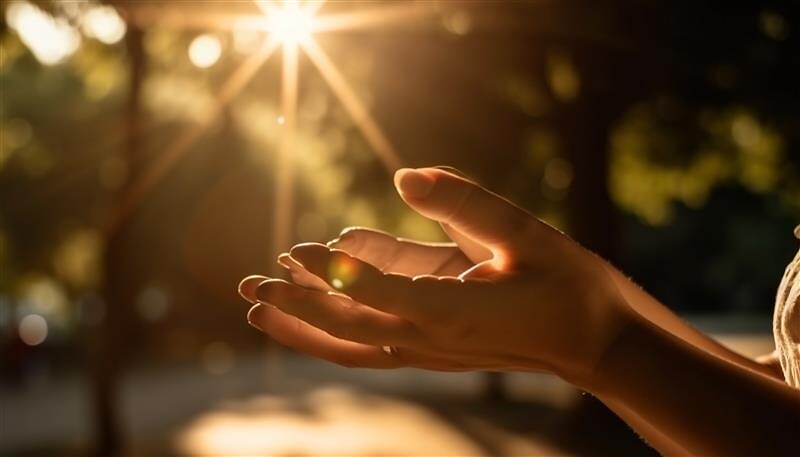 silhouettes-holding-hands-enjoying-sunset-together-happily-generated-by-ai
